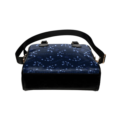 Aquarius Zodiac Pattern Print Design 02 Shoulder Handbag