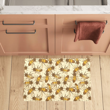 Bee Pattern Print Design BEE05 Kitchen Mat