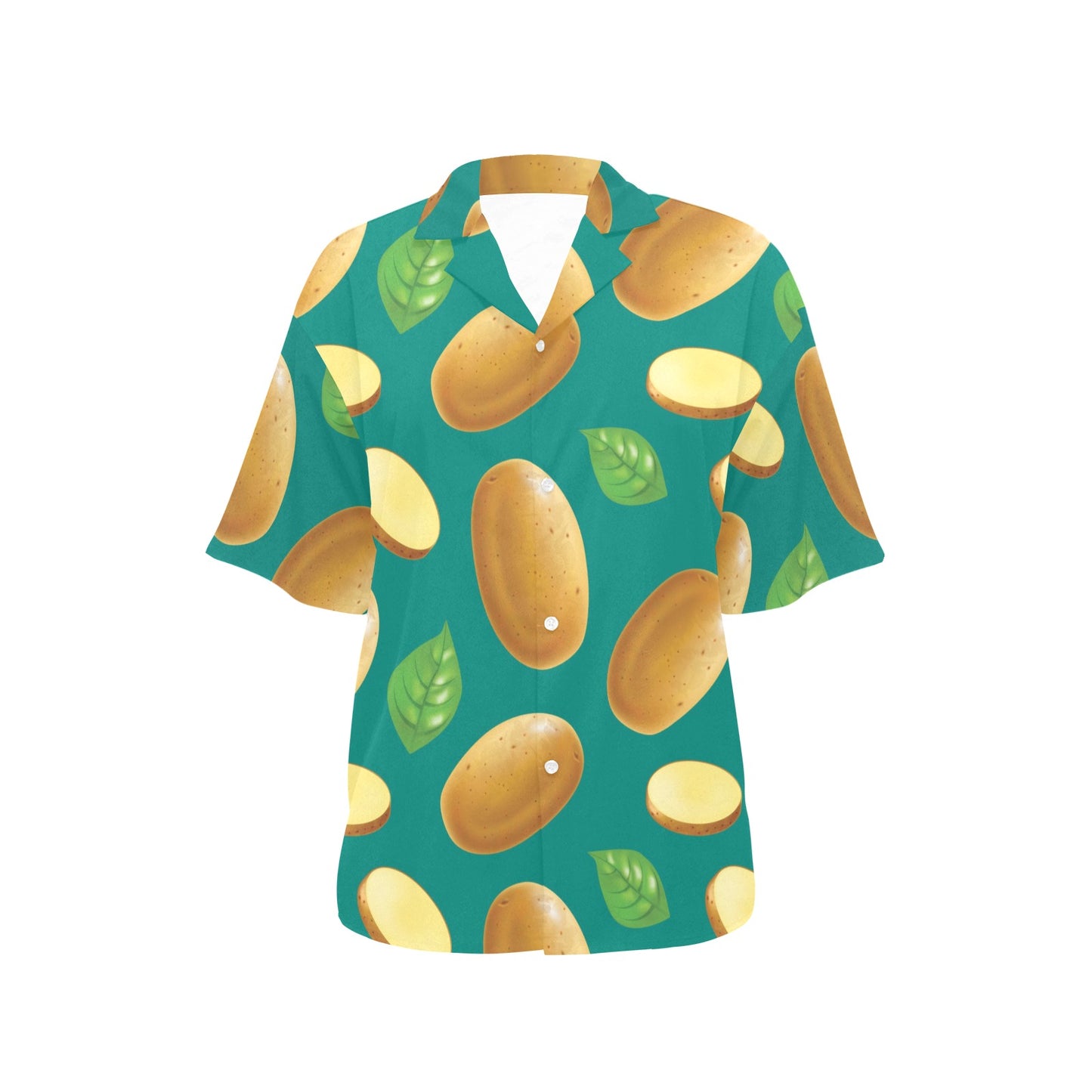 Potato Pattern Print Design A04 Women's Hawaiian Shirt