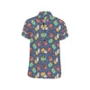 Cupcake Pattern Print Design 02 Men's Short Sleeve Button Up Shirt