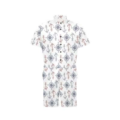 Anchor Pattern Print Design 06 Men's Romper