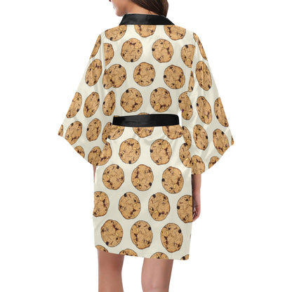 Cookie Pattern Print Design 05 Women's Short Kimono