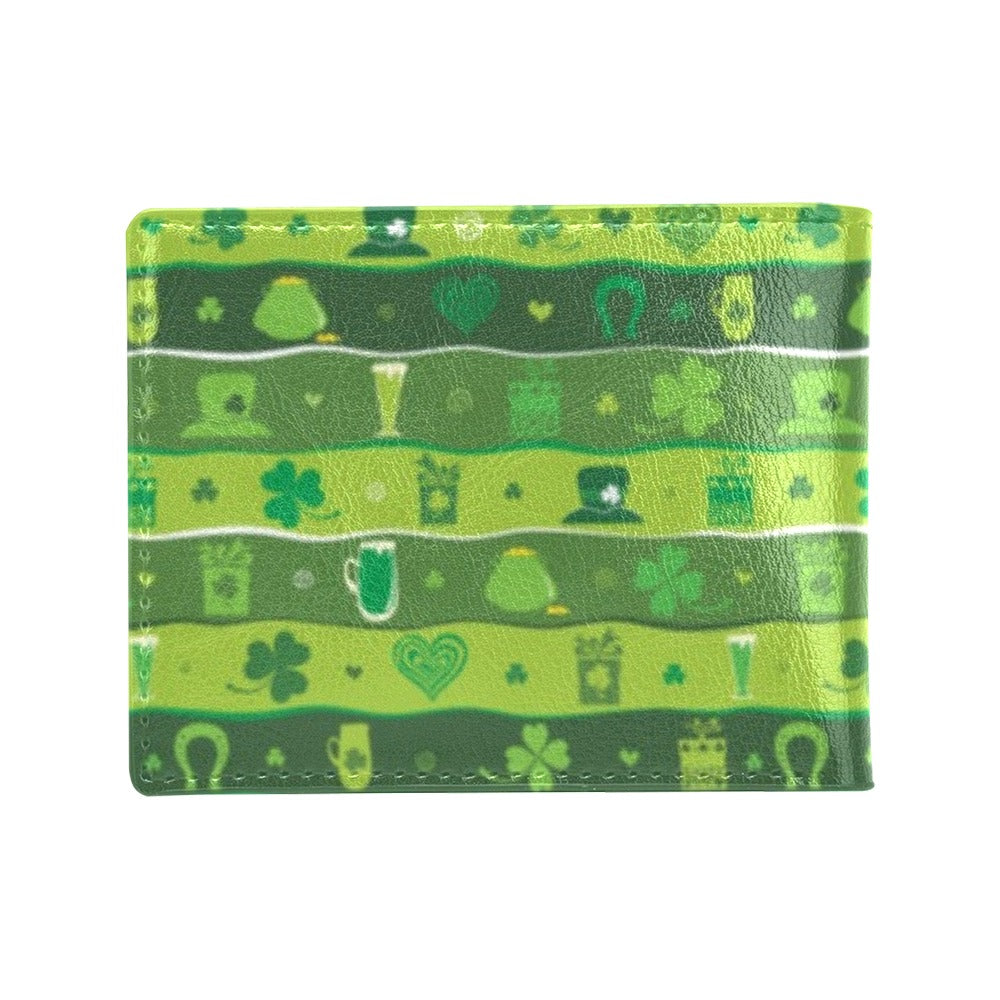 Shamrock Print Design LKS303 Men's ID Card Wallet