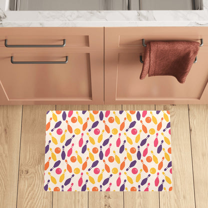 Bowling Pattern Print Design 06 Kitchen Mat