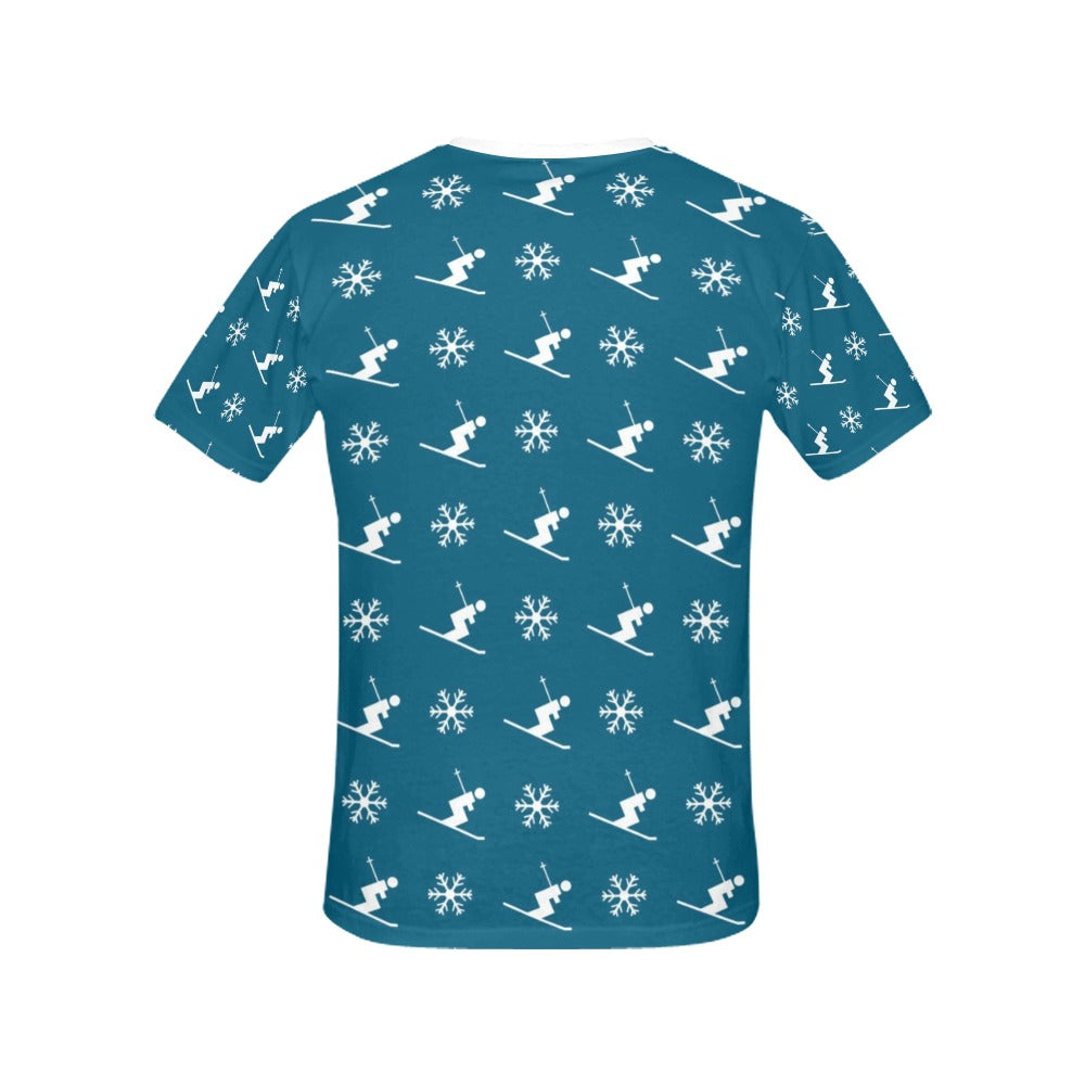 Ski Print Design LKS301 Women's  T-shirt