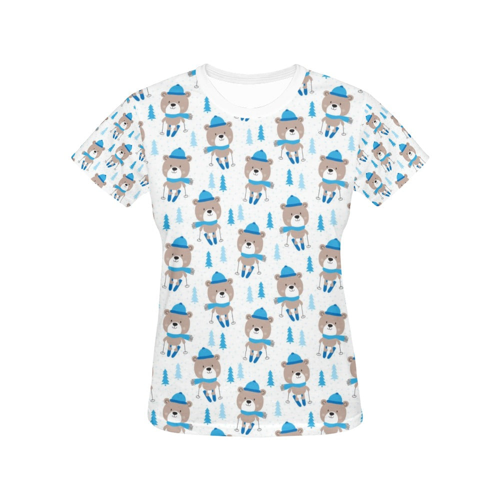 Ski Print Design LKS306 Women's  T-shirt