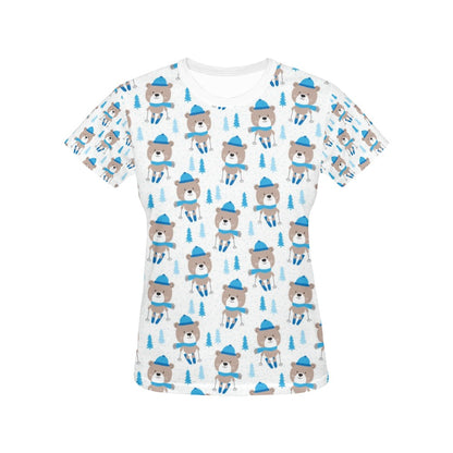 Ski Print Design LKS306 Women's  T-shirt