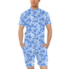 Tie Dye Blue Design Print Men's Romper