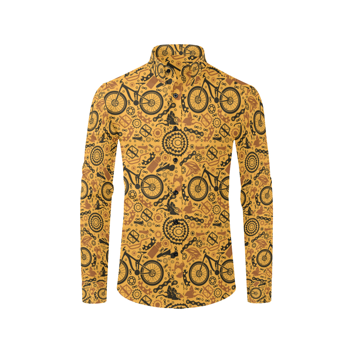 Mountain bike Pattern Print Design 03 Men's Long Sleeve Shirt