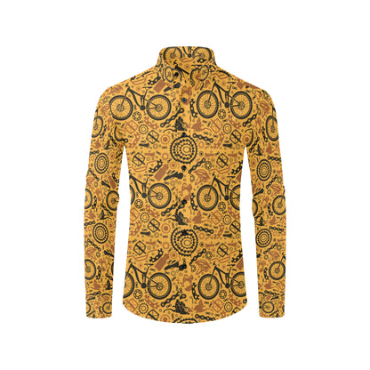 Mountain bike Pattern Print Design 03 Men's Long Sleeve Shirt