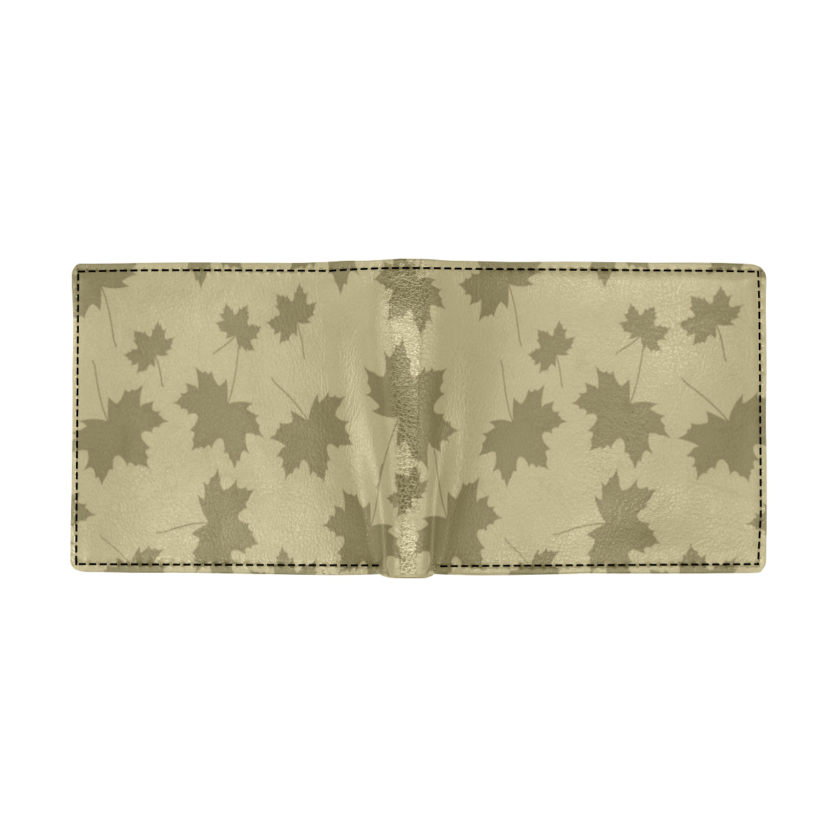 Maple Leaf Pattern Print Design 01 Men's ID Card Wallet