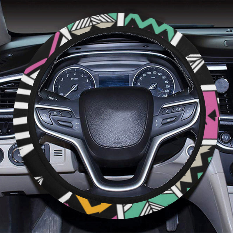 Tribal Aztec Triangle Steering Wheel Cover with Elastic Edge