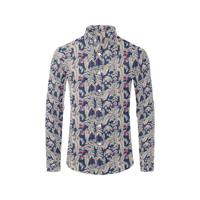 Bird Of Paradise Pattern Print Design 03 Men's Long Sleeve Shirt