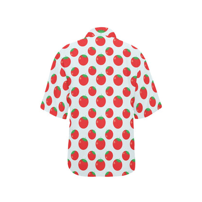 Tomato Print Design LKS307 Women's Hawaiian Shirt