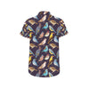 Bird Cute Print Pattern Men's Short Sleeve Button Up Shirt