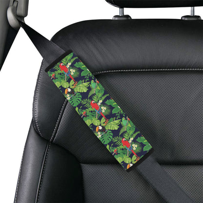 Rainforest Parrot Pattern Print Design A03 Car Seat Belt Cover