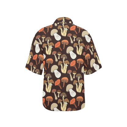 Mushroom Pattern Print Design A05 Women's Hawaiian Shirt