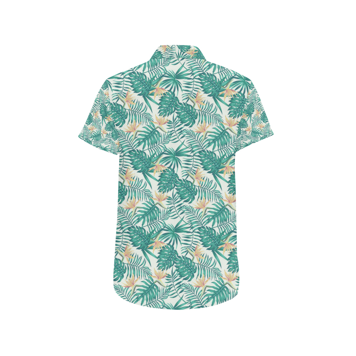 Bird Of Paradise Pattern Print Design 05 Men's Short Sleeve Button Up Shirt