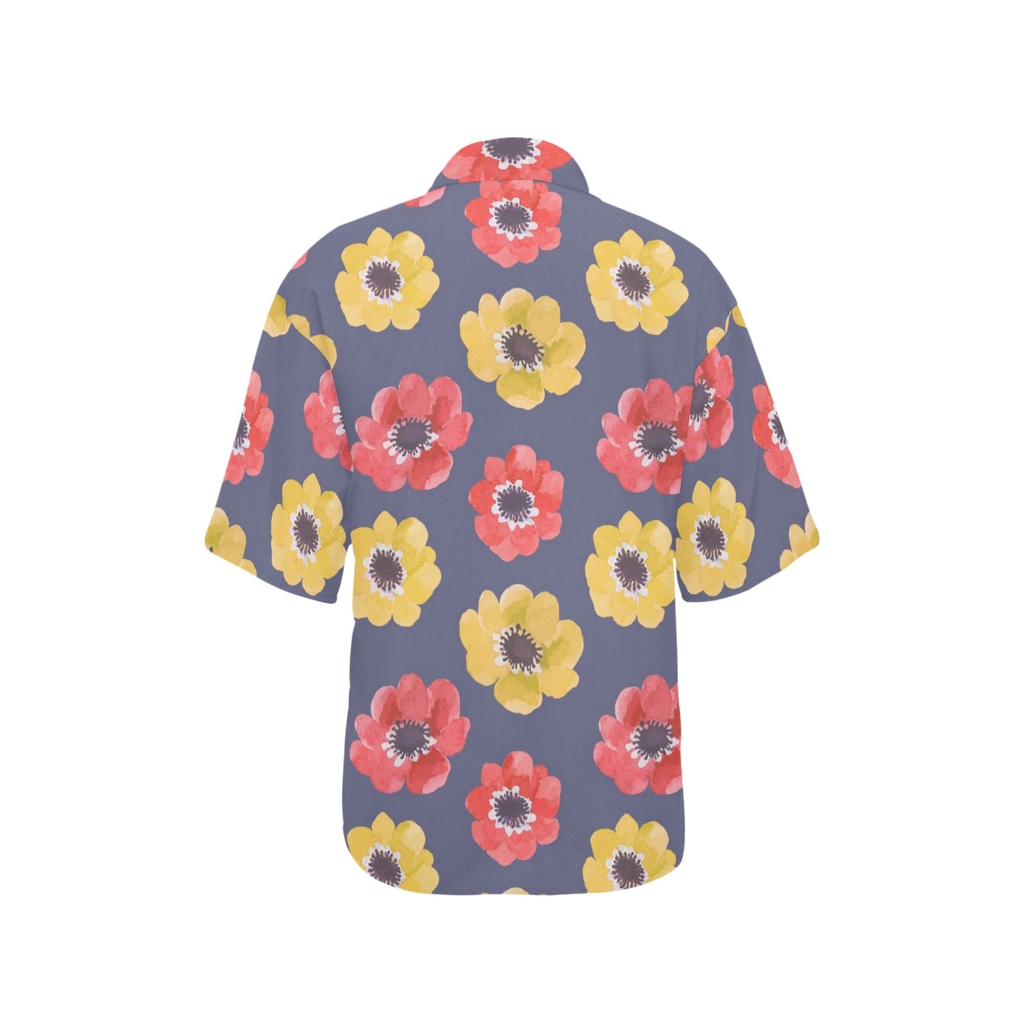 Anemone Pattern Print Design AM010 Women's Hawaiian Shirt