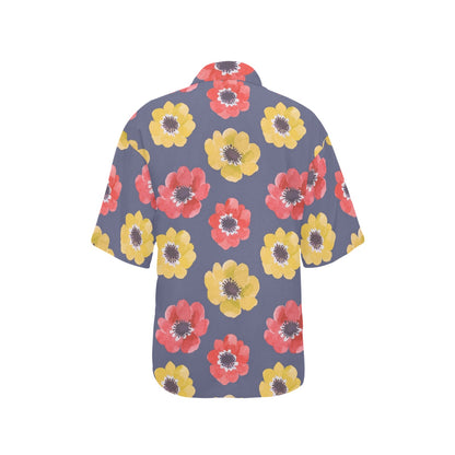 Anemone Pattern Print Design AM010 Women's Hawaiian Shirt
