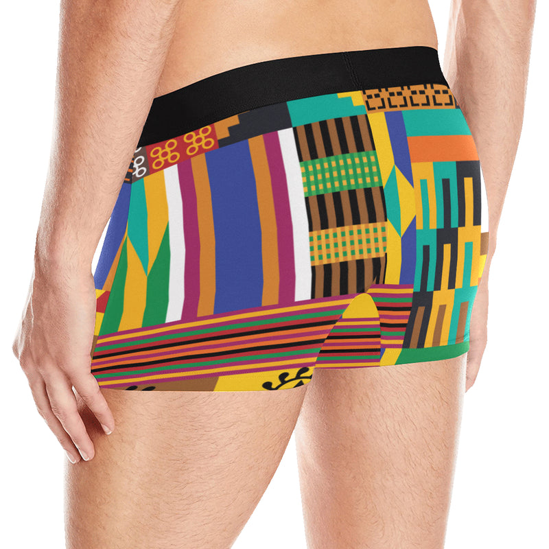 Kente Pattern Print Design 03 Men's Boxer Briefs