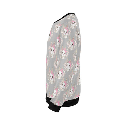 Rabbit Pattern Print Design RB07 Men Long Sleeve Sweatshirt