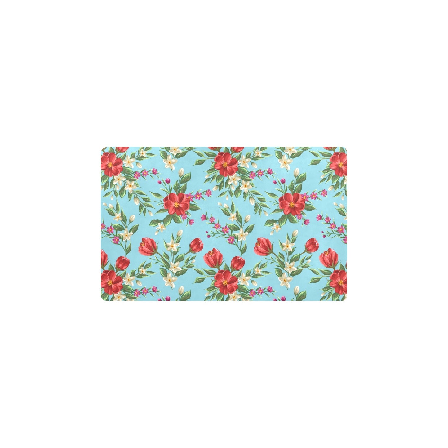 Summer Floral Pattern Print Design SF011 Kitchen Mat