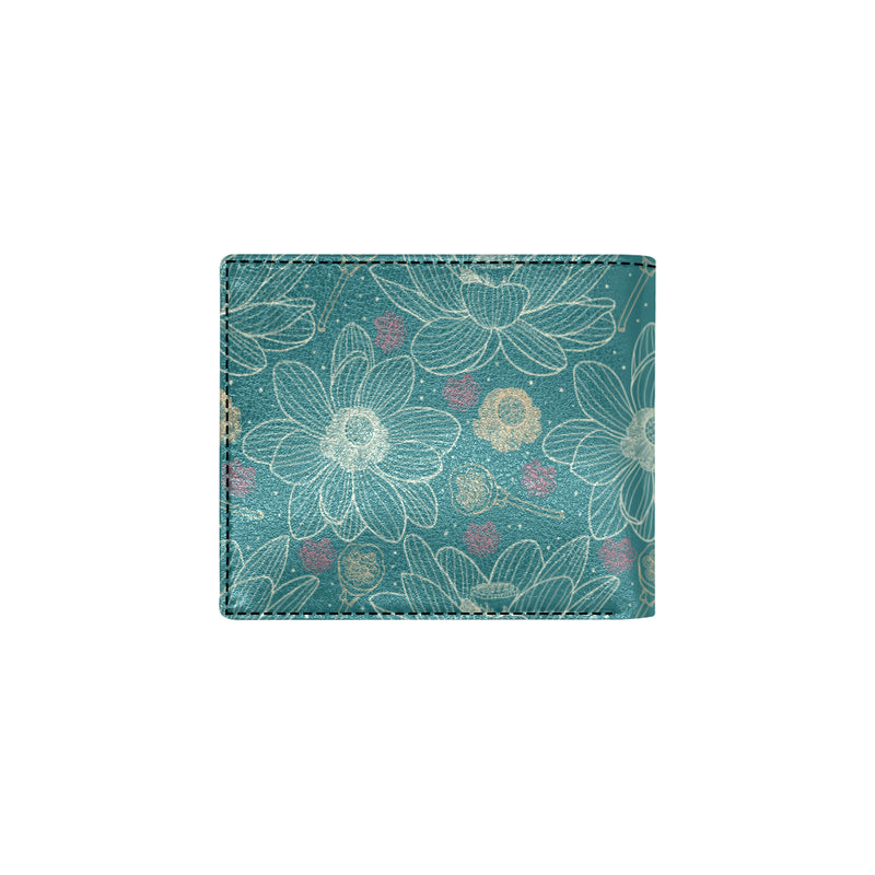 Lotus Pattern Print Design 01 Men's ID Card Wallet