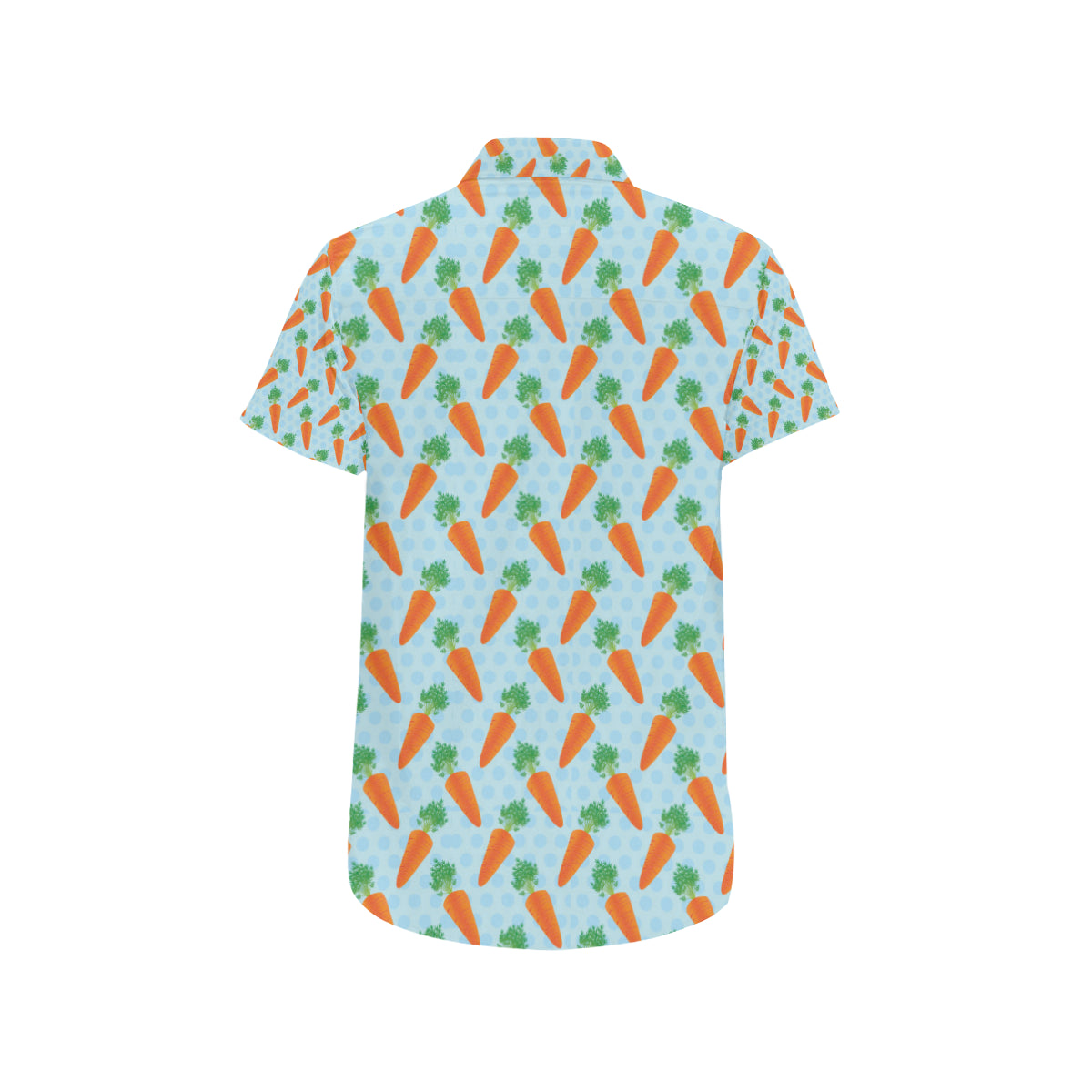 Carrot Pattern Print Design 01 Men's Short Sleeve Button Up Shirt