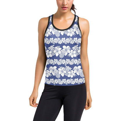 Hawaiian Themed Pattern Print Design H07 Women's Racerback Tank Top