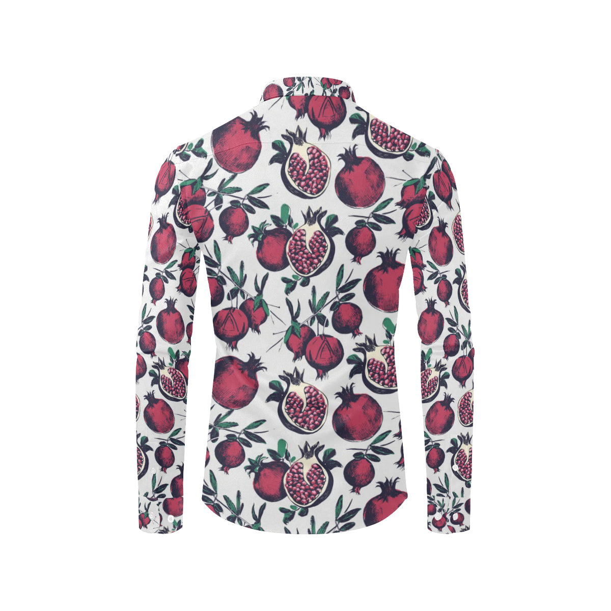 Pomegranate Pattern Print Design PG01 Men's Long Sleeve Shirt