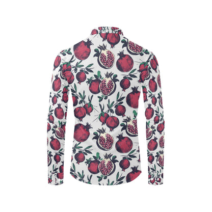 Pomegranate Pattern Print Design PG01 Men's Long Sleeve Shirt