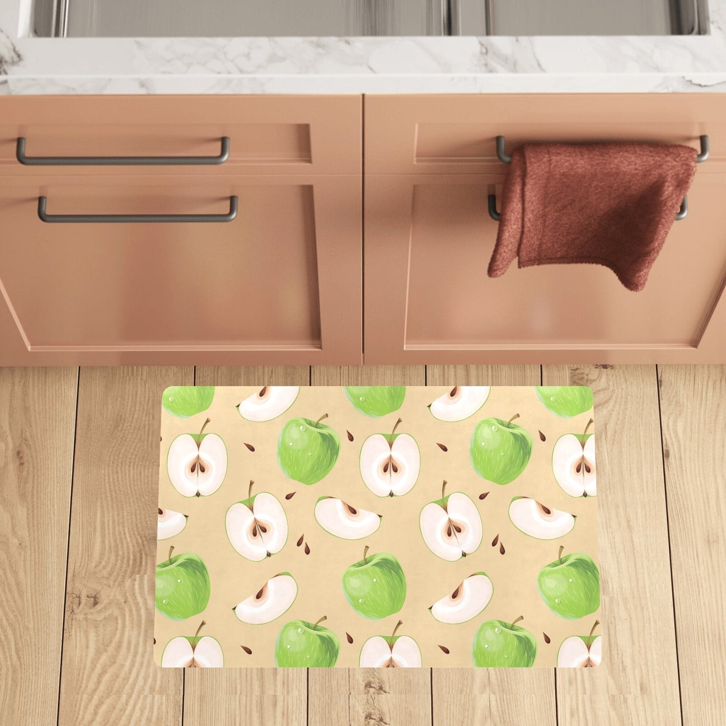 Apple Pattern Print Design AP07 Kitchen Mat