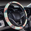 Aloha Hawaii Surfboard Pattern Print Design 02 Steering Wheel Cover with Elastic Edge