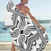 Samoan Pattern Print Design LKS302 Beach Towel 32" x 71"