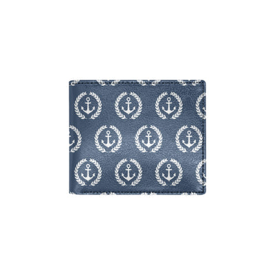 Anchor Pattern Print Design 04 Men's ID Card Wallet