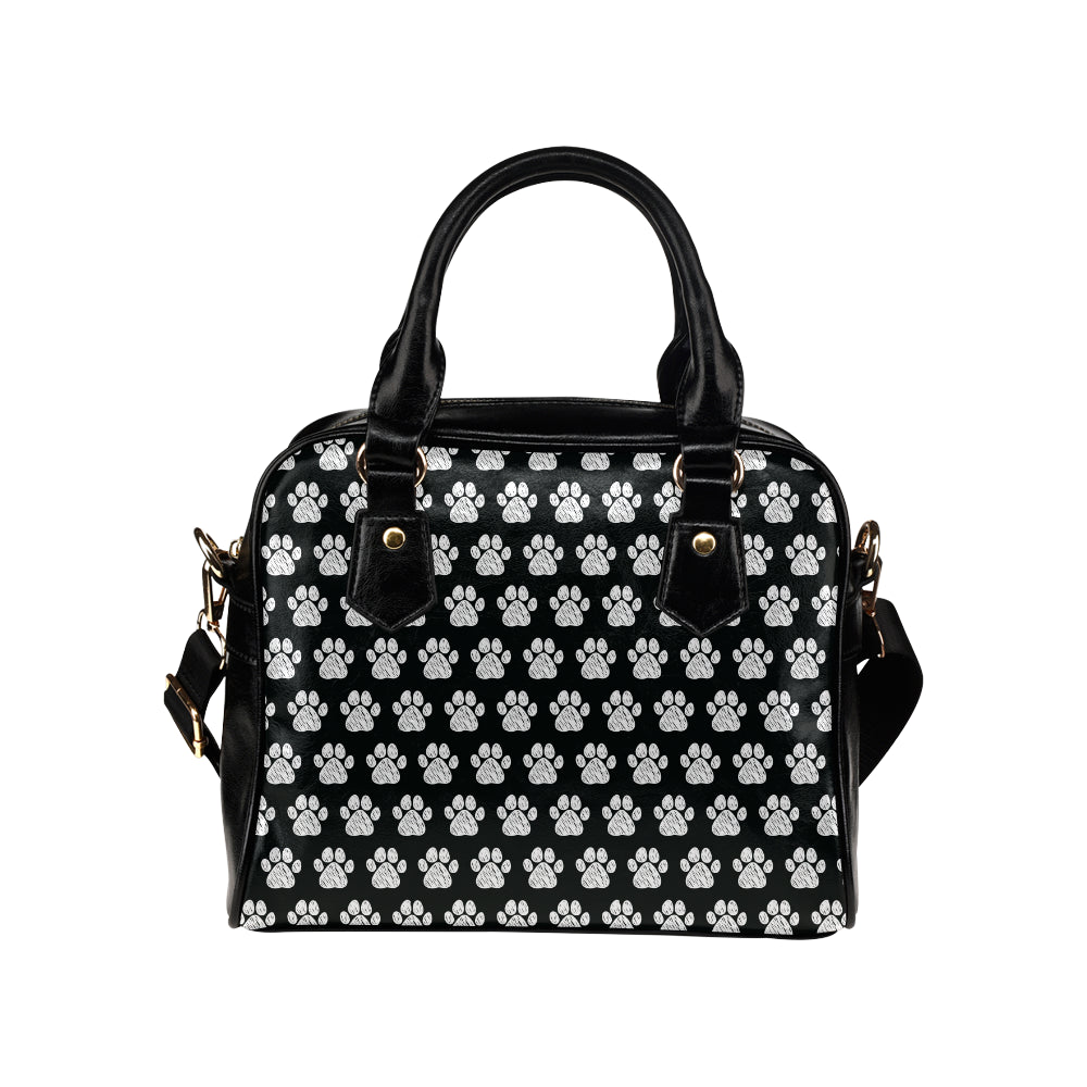 Paw Pattern Print Design A02 Shoulder Handbag