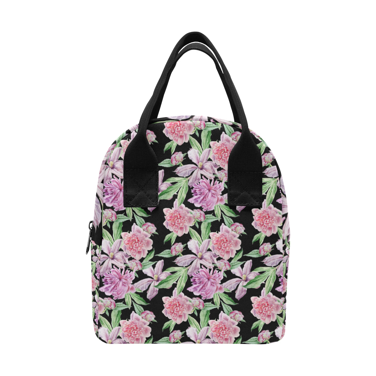 Peony Pattern Print Design PE08 Insulated Lunch Bag