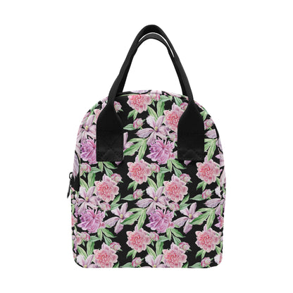 Peony Pattern Print Design PE08 Insulated Lunch Bag