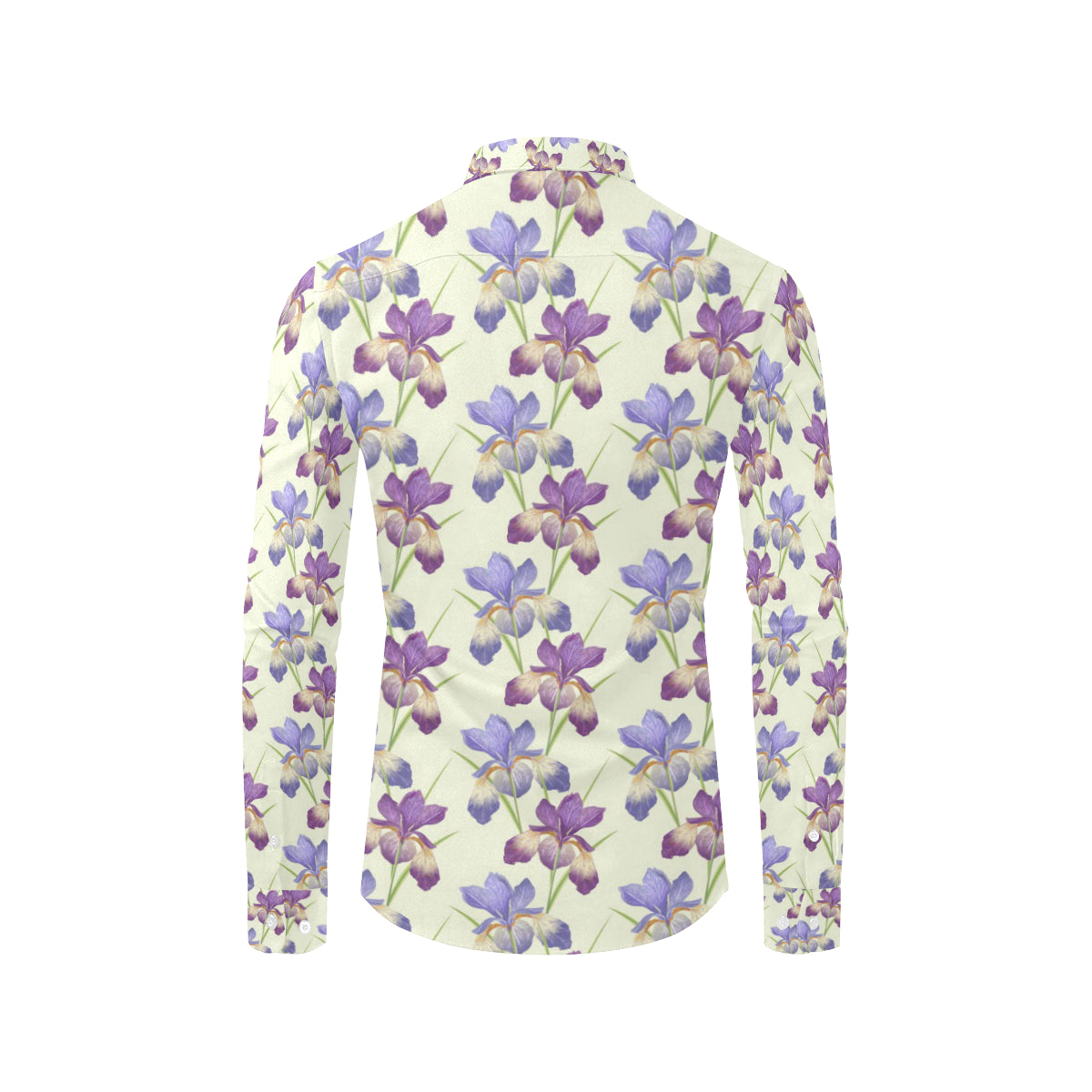 Iris Pattern Print Design IR08 Men's Long Sleeve Shirt