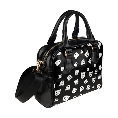 Acting Mask Pattern Print Design 03 Shoulder Handbag