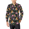 Tropical Flower Pattern Print Design TF017 Men's Long Sleeve Shirt