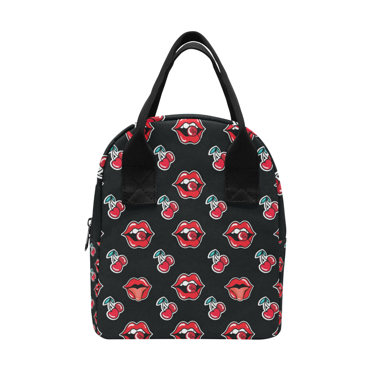 Cherry Pattern Print Design CH04 Insulated Lunch Bag