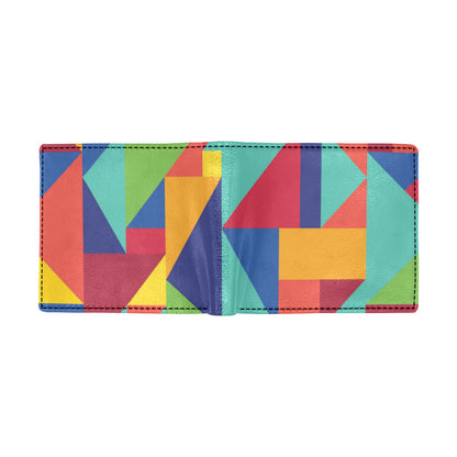 Mosaic Pattern Print Design 01 Men's ID Card Wallet