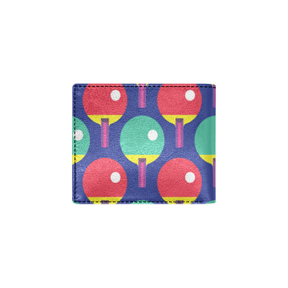 Ping Pong Pattern Print Design A03 Men's ID Card Wallet