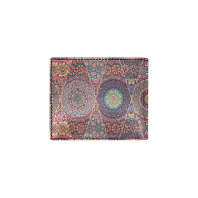 Bohemian Pattern Print Design 07 Men's ID Card Wallet