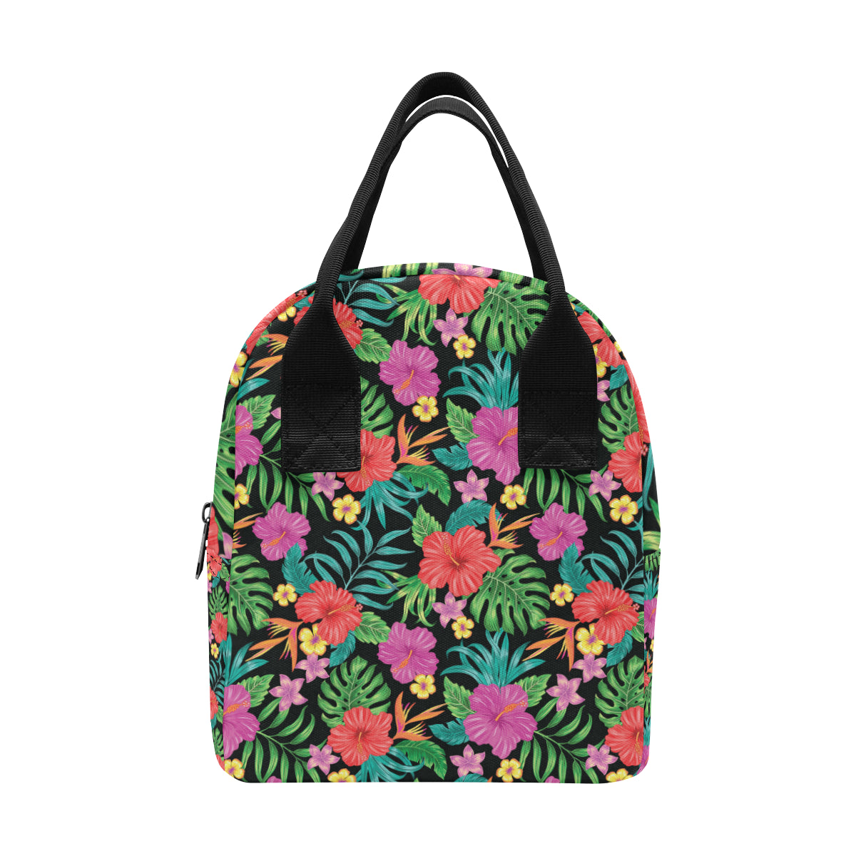 Hibiscus Red Hawaiian Flower Insulated Lunch Bag