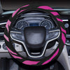 Pink Zebra Steering Wheel Cover with Elastic Edge