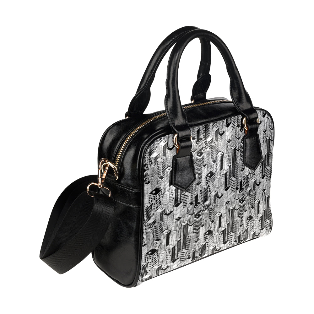 City  Pattern Print Design 02 Shoulder Handbag