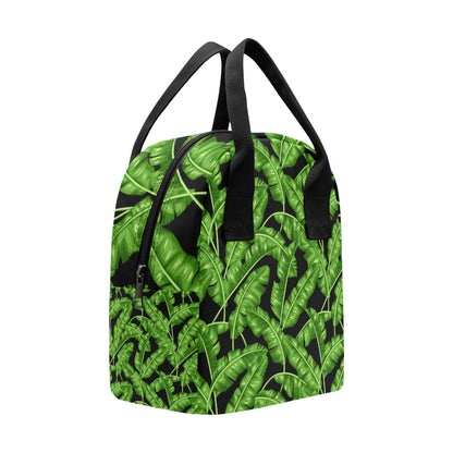 Banana Leaf Pattern Print Design BL01 Insulated Lunch Bag